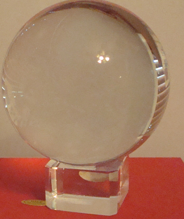 Clear Crystal Ball With Stand (3")